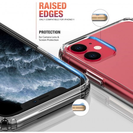 Meidong Compatible with iPhone 11 Case, Clear iPhone 11 Cases