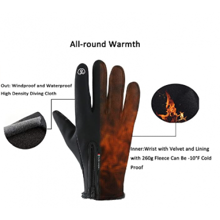 Meidong Ski Gloves,Winter Waterproof Snowboard Snow 3M Thinsulate Warm Touchscreen Cold Weather Women Gloves Wrist Leashes
