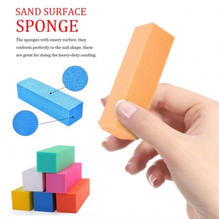 Nail Files and Buffer, Meidong Professional Manicure Tools Kit Rectangular Art Care Buffer Block Tools 100/180 Grit 12Pcs/Pa