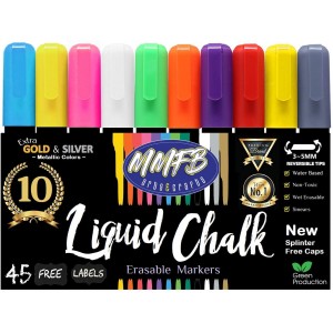 Meidong Low Odor Dry Erase Markers, Chisel Tip, Assorted, 36 Count (Pack of 1)