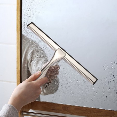 Meidong All-Purpose Shower Squeegee for Shower Doors, Bathroom, Window and Car Glass - Stainless Steel, 10 Inches