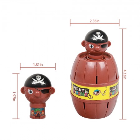 Meidong Pirate Toys Novelty Pirate Barrel Corsair Funny Bucket Pop Up Buccaneer Game Stab Daggers Test Lucky for Kids Adults at Travel Party Gathering (Brown)