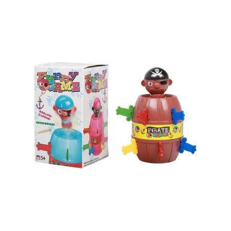 Meidong Pirate Toys Novelty Pirate Barrel Corsair Funny Bucket Pop Up Buccaneer Game Stab Daggers Test Lucky for Kids Adults at Travel Party Gathering (Brown)