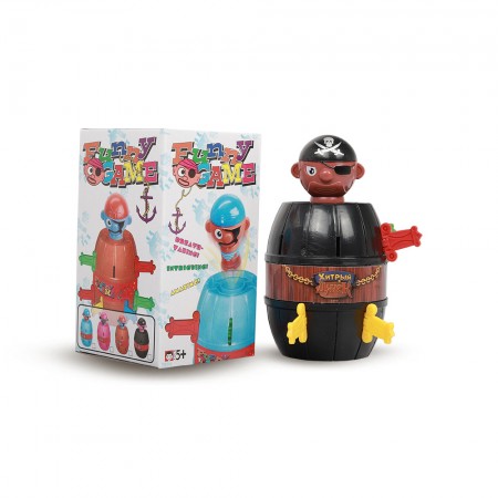 Meidong Pirate Toys Novelty Pirate Barrel Corsair Funny Bucket Pop Up Buccaneer Game Stab Daggers Test Lucky for Kids Adults at Travel Party Gathering (Black)