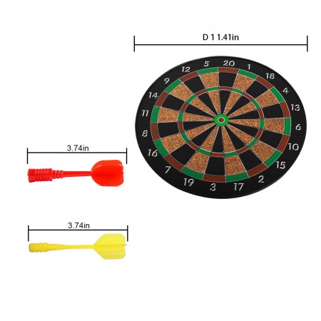 Meidong Dart Board Magnetic 12'' with 6pcs Safe Precision Magnets Darts Great Classic Game Dartboart Set for The Whole Family Kids Boys Girls Teens Best Gifts