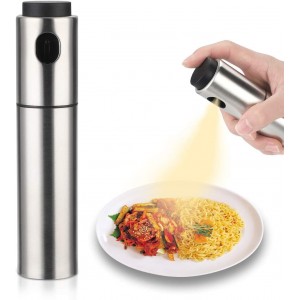 Meidong Olive Oil Sprayer Stainless Steel Refillable Bar Bottles for Cooking, Salad Oil Dressing,BBQ, Grilling and Roasting, 100ml Food Grade Cooking wine & Vinegar Sprayer