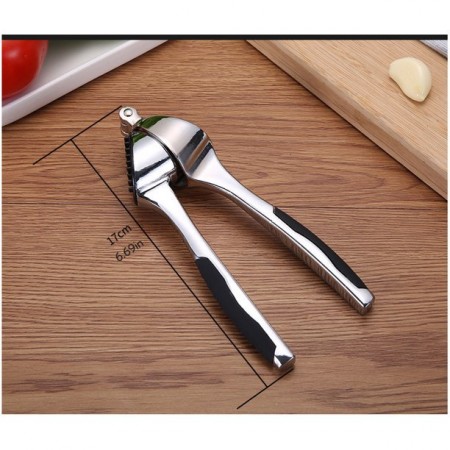 Meidong Premium Garlic Press with Soft Easy-Squeeze Ergonomic Handle, Sturdy Design Extracts More Garlic Paste Per Clove, Garlic Crusher for Nuts & Seeds, Professional Garlic Mincer & Ginger Press