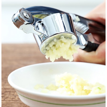 Meidong Premium Garlic Press with Soft Easy-Squeeze Ergonomic Handle, Sturdy Design Extracts More Garlic Paste Per Clove, Garlic Crusher for Nuts & Seeds, Professional Garlic Mincer & Ginger Press