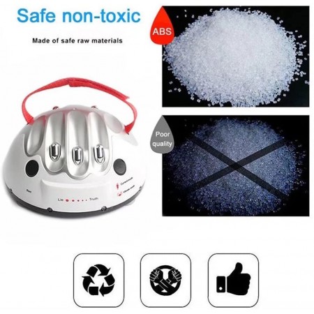 Meidong Polygraph Machine Lie Detector Test Two Play Ways LED Lighting Reaction Electric Shocking Liar Game Funny Ajust Atmosphere for Festival Party Christmas Fool's Day Home Meet Game Gift