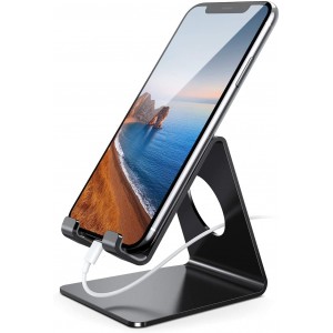 Meidong Cell Phone Stand, Phone Dock : Cradle, Holder, Stand Compatible with Switch, All Android Smartphone, Phone 11 Pro Xs Xs Max Xr X 8 7 6 6s Plus 5 5s 5c Charging, Accessories Desk - Black