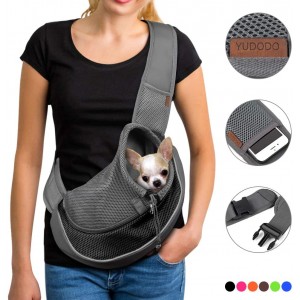 Meidong Pet Dog Sling Carrier Breathable Mesh Travel Safe Sling Bag Carrier for Dogs Cats