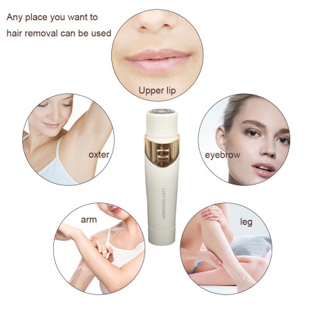 Meidong Electric Shaver Facial Hair Removal for Women 4 in 1 Portable Waterproof Painless Lady Elecreic Eyebrow Nose Hair Remover Bikini Line Trimmer for Make-up Smooth Beauty