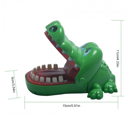 Meidong Crocodile Toy Dentist Finger Biting Game Mouth Dental Toys Home Party Festival Biting Hand Croc Game Funny Toys Gift for Adults Kids Boys Girls Baby (Green)