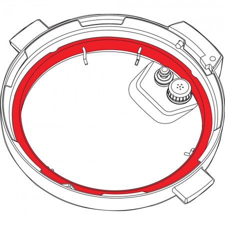 Meidong 6qt Instant Pot Sealing Ring Accessories Silicone BPA-Free Seal Lasting Fits IP-DUO60 IP-LUX60 IP-DUO50 IP-LUX50 Smart-60 IP-CSG60 IP-CSG50 (Blue+Red)