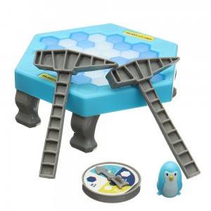 Meidong Mini Table Game Save Penguin Pre Kindergarten Toys Ice-Breaking Desktop Game Knock Ice Cube Assemble Toys Promote Parent-Child Interactive Game for Family Gathering Party Festival