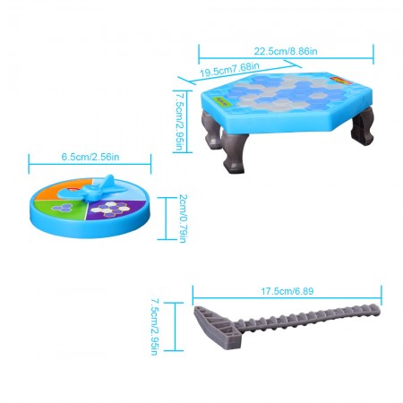Meidong Mini Table Game Save Penguin Pre Kindergarten Toys Ice-Breaking Desktop Game Knock Ice Cube Assemble Toys Promote Parent-Child Interactive Game for Family Gathering Party Festival