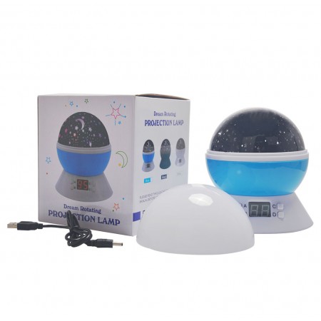 Meidong Star Projector Lamp Starry Timer Rotary Night Light Romantic Star USB Batteries Power with Color Conversion for Kids Babies Boys Girls Child Lovers Gifts （Blue）