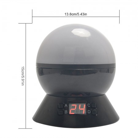 Meidong Star Projector Lamp Starry Timer Rotary Night Light Romantic Star USB Batteries Power with Color Conversion for Kids Babies Boys Girls Child Lovers Gifts (Black)