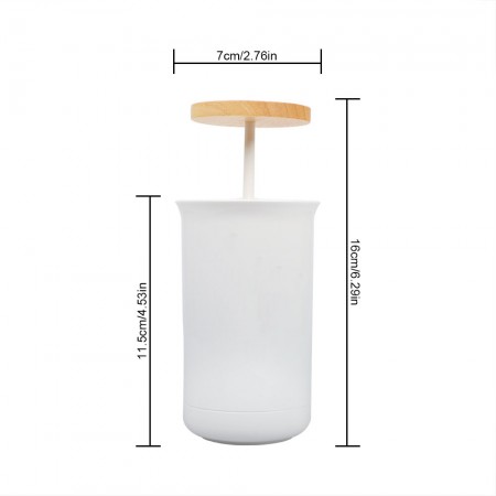 Meidong Cotton Swab Holder Toothpick Dispenser Creative Coffee Cup Hidden Pressure Automatic Pop-up Design Organizer for Home Office Cafe Restaurant Hotel Decoration (White)