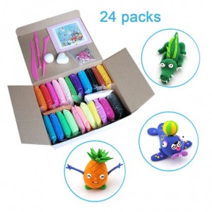 Meidong Modeling Clay Air Dry Ultra Light Magic DIY Soft Durable Clay Stretch Slime Plasticine 24 Colors with Tools as Best Gifts Ever for Kids Child Toddlers Teens