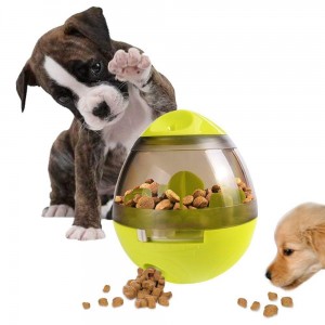 Meidong Treat Ball Pet Food Leaking Ball Fun Increases IQ Interactive Toys Food dispersing Ball Roly-Poly Design for Puppy Small Medium Cats Dogs Pets (Green)