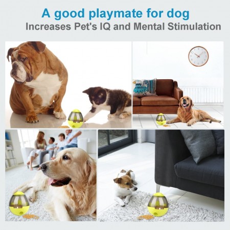 Meidong Treat Ball Pet Food Leaking Ball Fun Increases IQ Interactive Toys Food dispersing Ball Roly-Poly Design for Puppy Small Medium Cats Dogs Pets (Green)