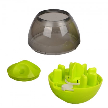 Meidong Treat Ball Pet Food Leaking Ball Fun Increases IQ Interactive Toys Food dispersing Ball Roly-Poly Design for Puppy Small Medium Cats Dogs Pets (Green)