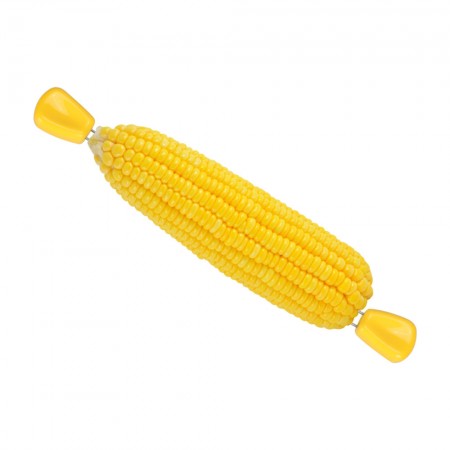 Meidong Skewers Corn Kernel Shape 3 Pair Interlock Alignment Corn Fork Set of 6pcs for Holding Corn Cob BBQ Meatballs Barbecue Chicken Beaf Fruits Cakes (Yellow, 6pcs)