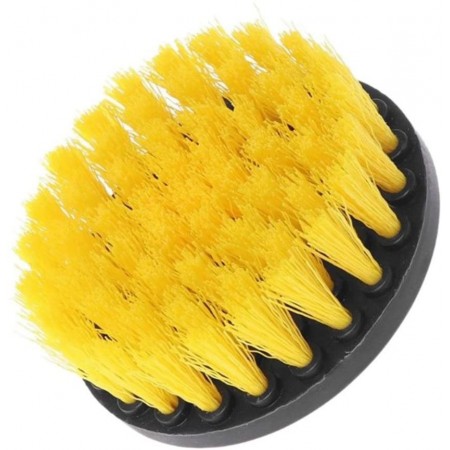 Meidong Drill Brush Attachment Set Nylon Stiff Scrub Brush Cleaning Kit Fits Most Drills for Bathroom Surface Grout Floor Tub Shower Tile Tire Corners Kitchen Automotive Grill (3PCs A Set)