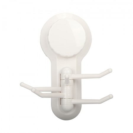 Meidong Hook 5 Claws Suction Cup Wall Mounting Gluing Installation for Smooth Rough Wall Surface Multi-Use Hanging Bag Loofah Sponge Towel Key Coat at Bathroom Kitchen Office Car (White)