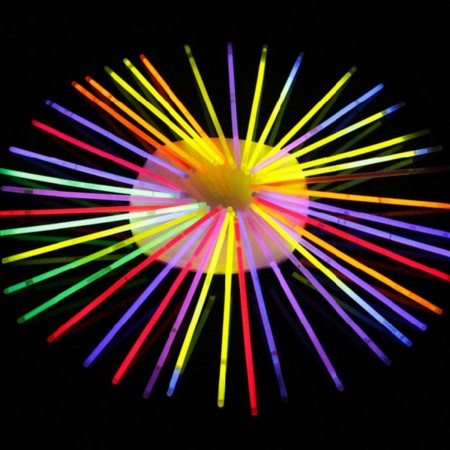 Meidong Glow Sticks 100pcs 8" Set with Connectors, Glow in the Dark Party Supplies Light-up Mixed Color Safe Non-toxic Glowstick DIY Necklaces Bracelets for Kids Boys Girls