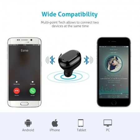 True Wireless Earbuds, Meidong Stereo Bluetooth Headphones Sweatproof Sports In Ear Earphones with Portable Charging Box and Built-in Mic for IPhone Samsung Laptop (Upgraded Version) 