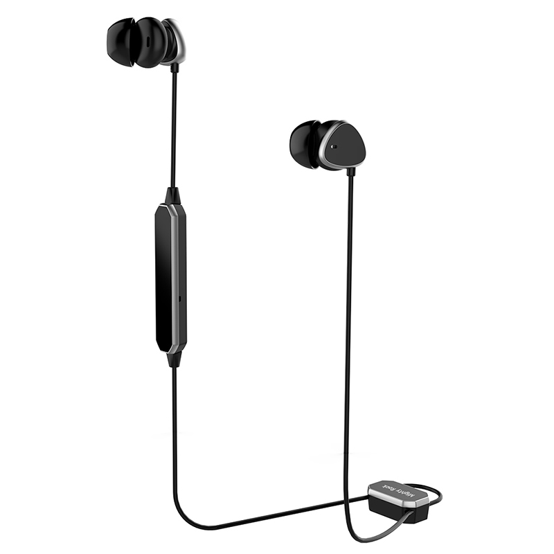 Mighty Rock Active Noise Cancelling Headphones Bluetooth Earbuds Wireless Headset with Hard Travel Case Built-in Microphone Volume Control Enhanced Bass Earbuds for Sport for Workout