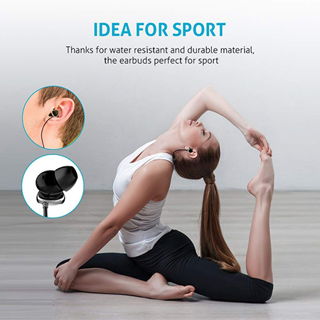 Mighty Rock Active Noise Cancelling Headphones Bluetooth Earbuds Wireless Headset with Hard Travel Case Built-in Microphone Volume Control Enhanced Bass Earbuds for Sport for Workout