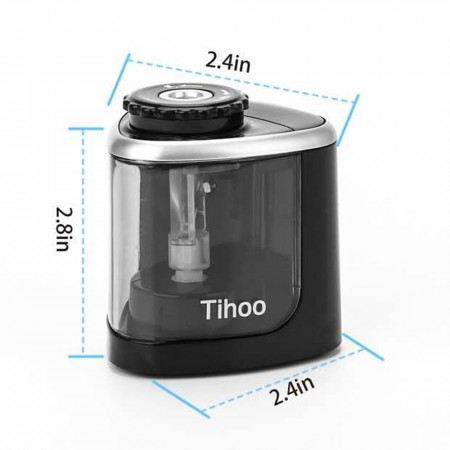 Meidong Electric Pencil Sharpener High-Speed Automatic Battery Powered Best for Colored Pencils and No. 2 Wood Graphite Pencils for Home Office School Adults Kids (Manual+Electric Free to Switch)