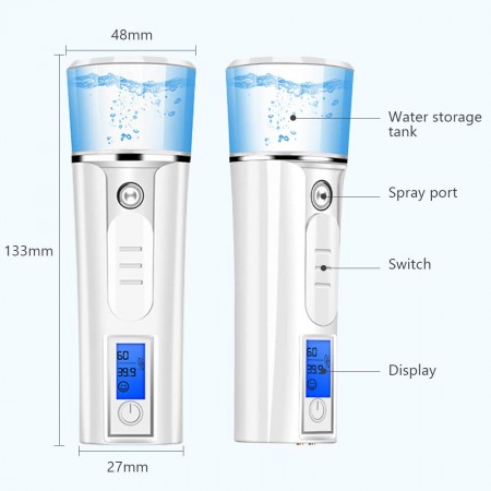 Meidong Nano Mister Facial Portable Mini Handy Sprayer -White