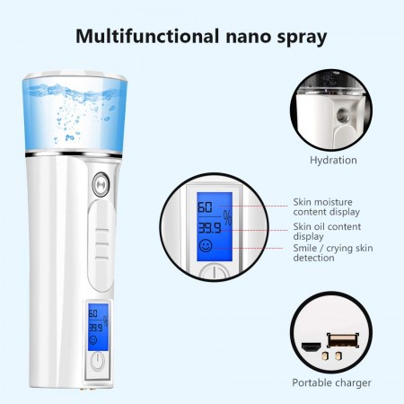 Meidong Nano Mister Facial Portable Mini Handy Sprayer -White