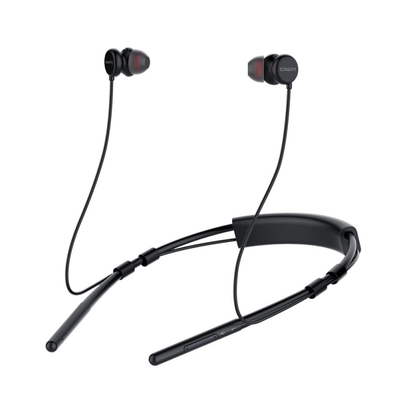 Bluetooth 5.0 Kopfhörer mit Mikrofon Freizeit leichtes Nackenbügel HD-Sound 10 Stunden Spielzeit für Workout wasserdicht Fitnessstudio IPX5 Meidong Kabellose Kopfhörer HE6 