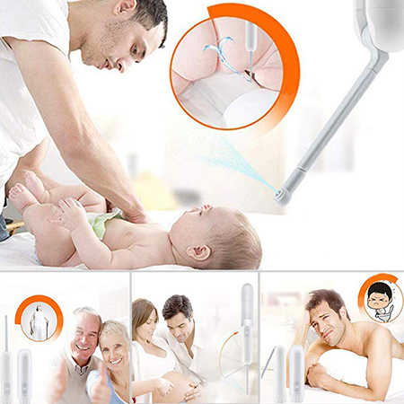 Meidong Portable Travel Bidet Sprayer Handheld Personal Bidet Easy-to-use Electric Bidet with Decompression Film and 180°Adjustable Nozzle for Personal Hygiene Cleaning, Baby Care, Outdoor Traveling