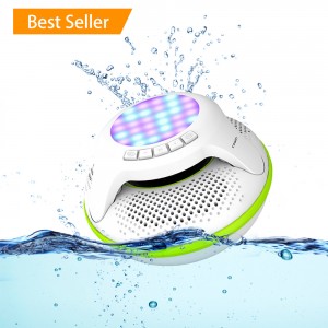 COWIN Swimmer IPX7 Floating Waterproof Bluetooth Speakers Portable Wireless Shower Speaker with 10W Deep Bass and Colorful LED Light for Swimming Pool Party Travel Home